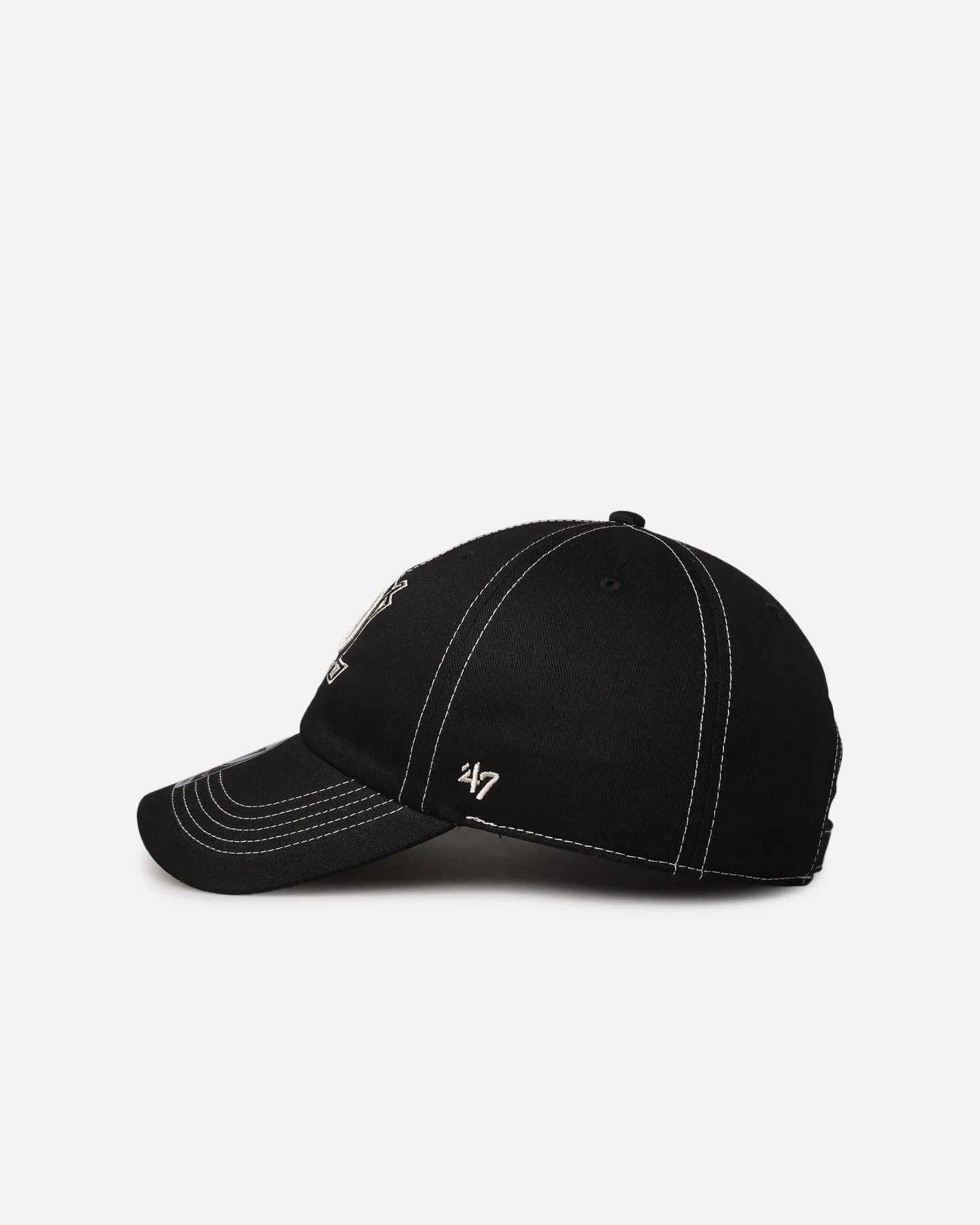 47 Brand Anaheim Ducks 'Contrast Stitch' 47 Clean Up Strapback Black/Bone