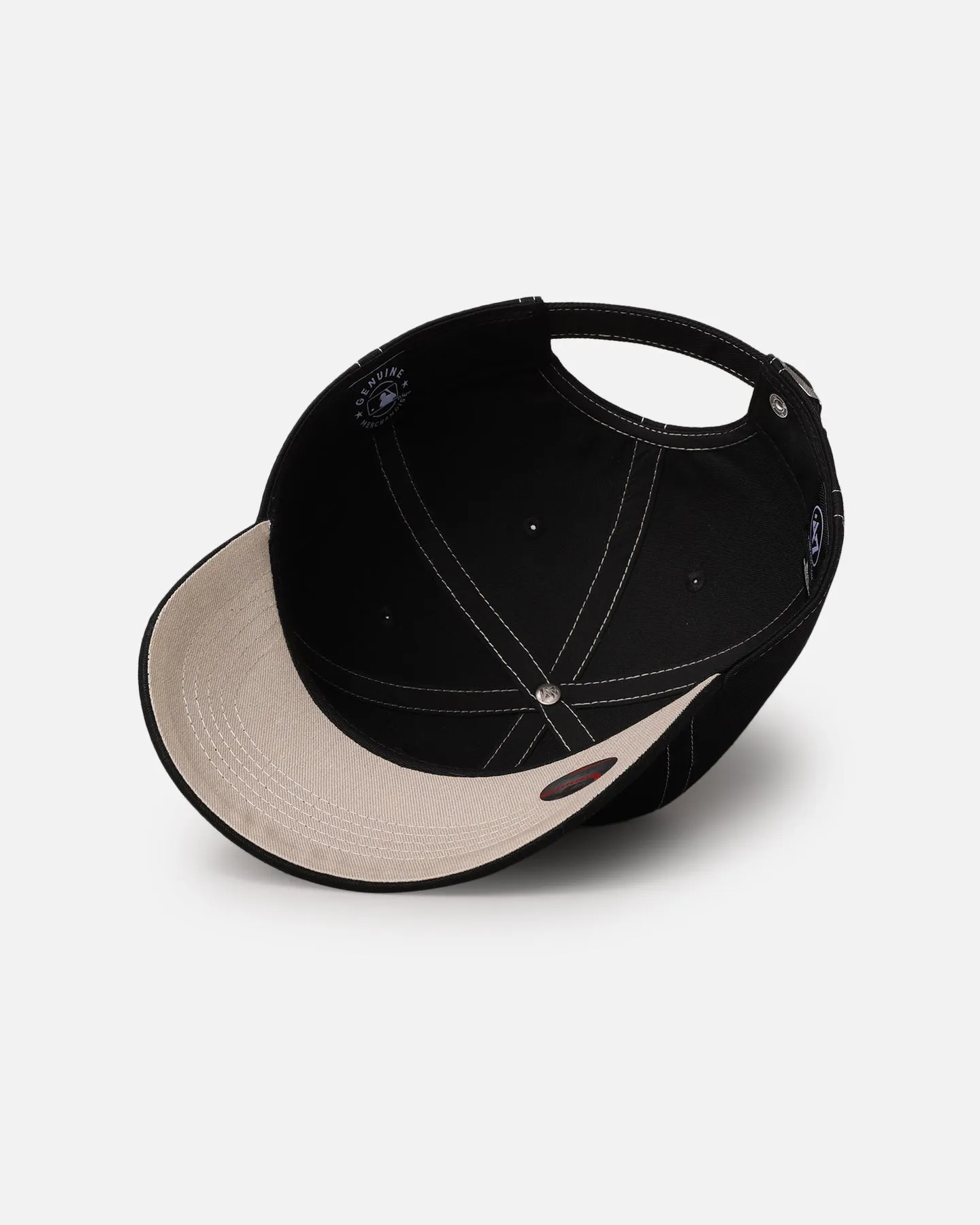 47 Brand Chicago White Sox 'Contrast Stitch' 47 Clean Up Strapback Black/Bone