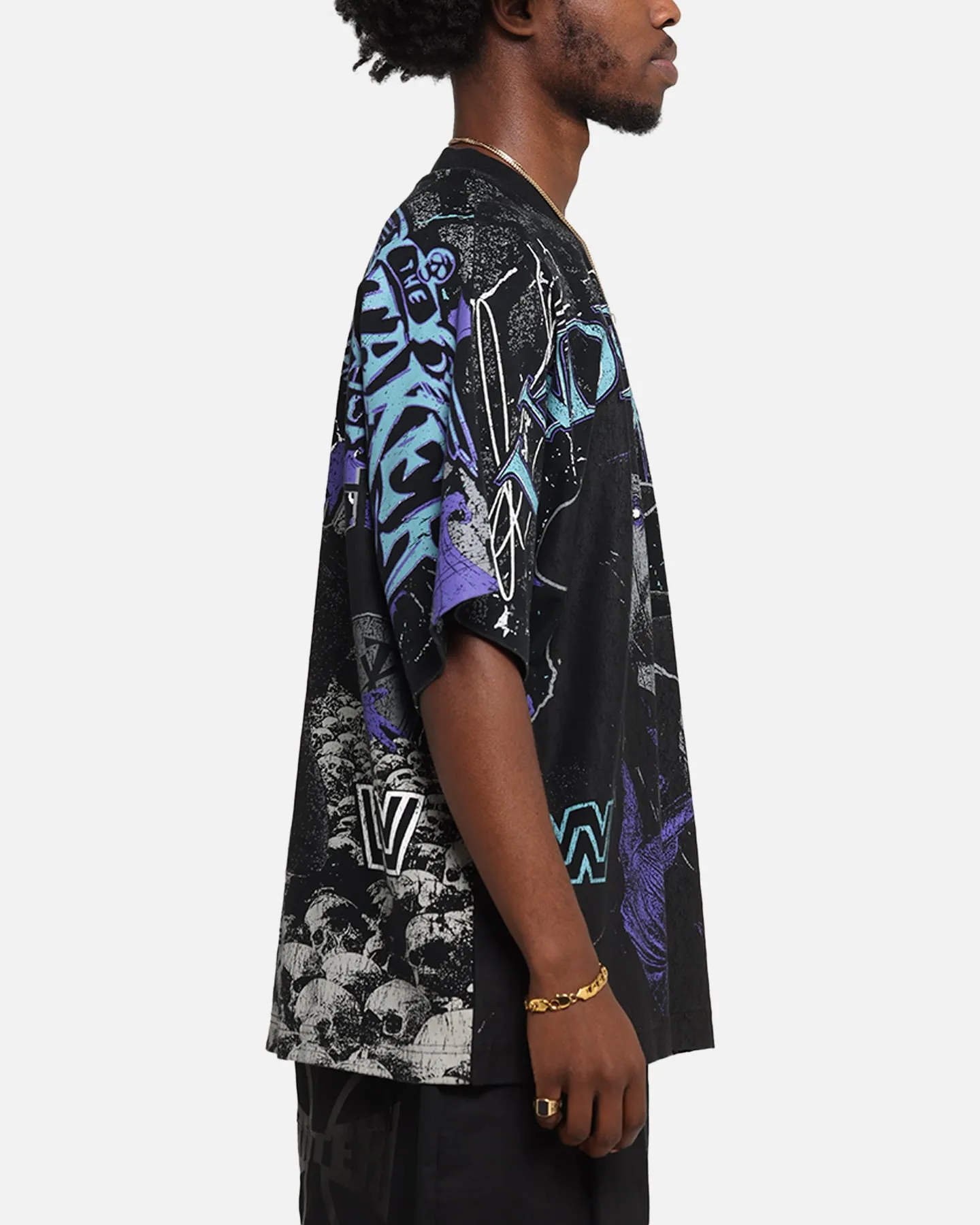 Culture Kings X WWE Undertaker All Over Print T-Shirt Black