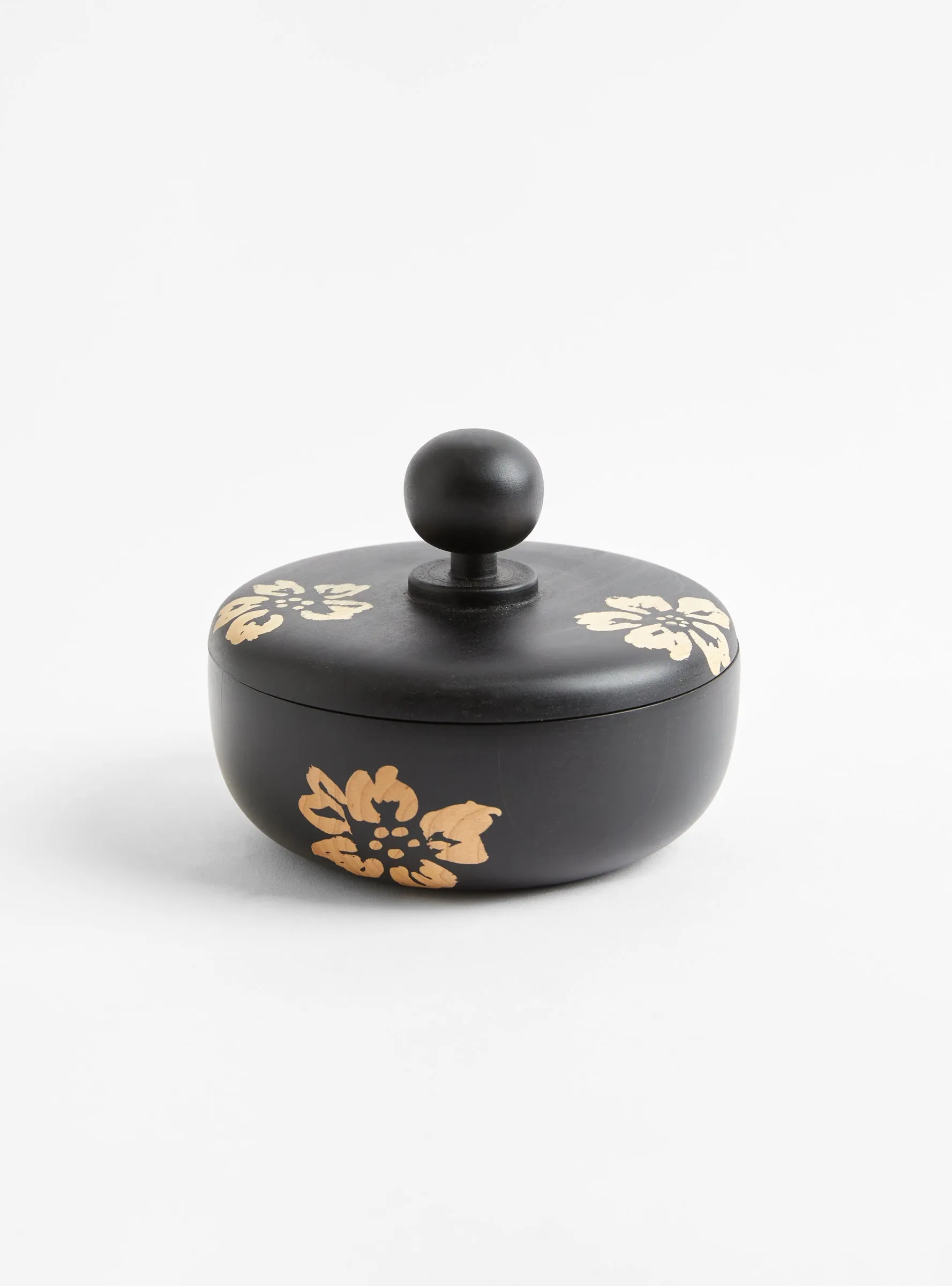 Ebony S Floral Bowl - Round Knob