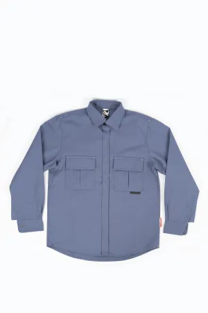 GR10K REPLICATED KLOPMAN OVERSHIRT DUSTY BLUE