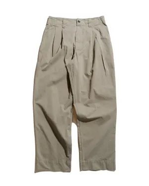MHL Stitch Pleat Trouser Tough Cotton Twill Eucalyptus
