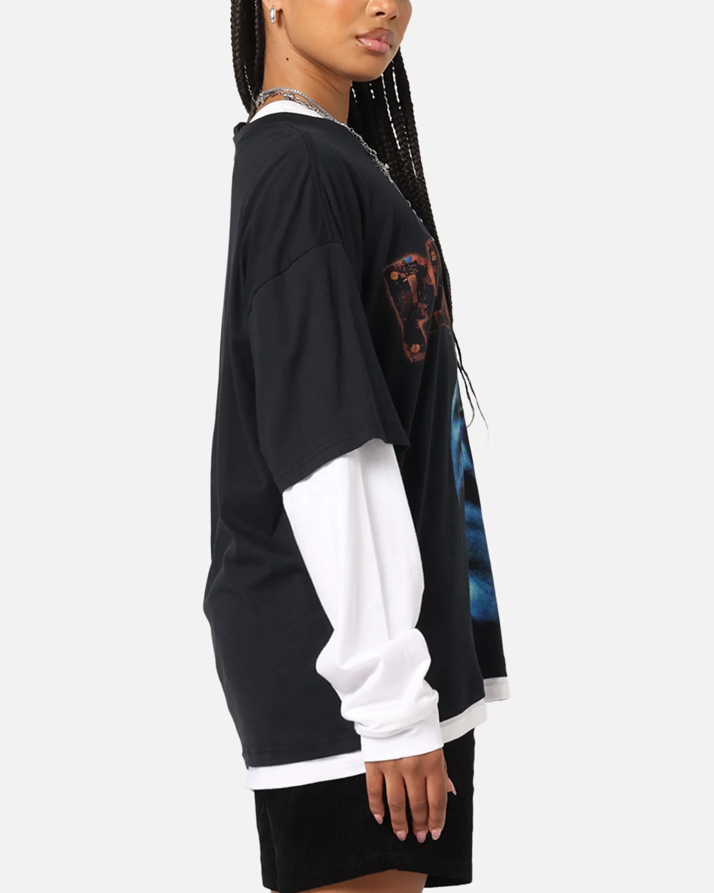 Pantera Pantera Layered Long Sleeve T-Shirt Black Wash