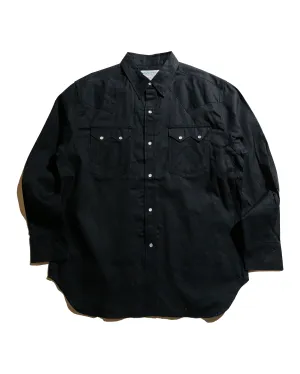Sassafras Weeds Digger Shirt 6.5oz Herringbone Denim Black