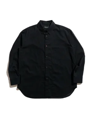 Wanze Layered Button Up Shirt Wool Voile Black